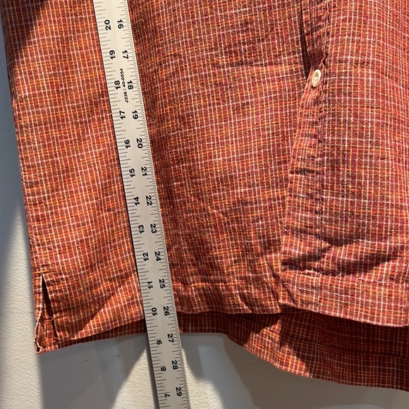 Men’s Hemp/Cotton “OF THE EARTH” Burnt Siena Plaid Button Down | Men’s Medium - Picture 6 of 6
